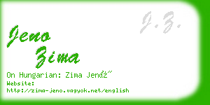 jeno zima business card